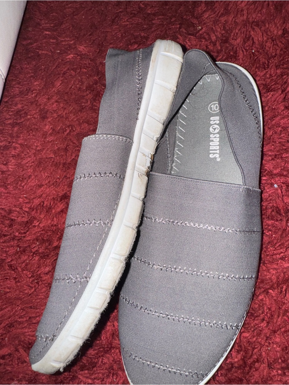 Casual Gray Women's Slip-On Flats -